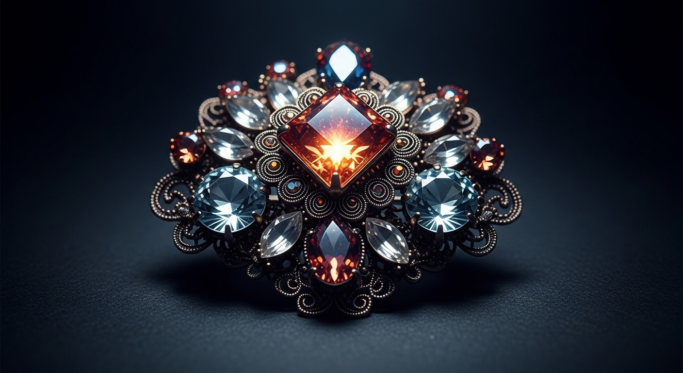 Mystical Crystal Brooch - Enhances magical abilities