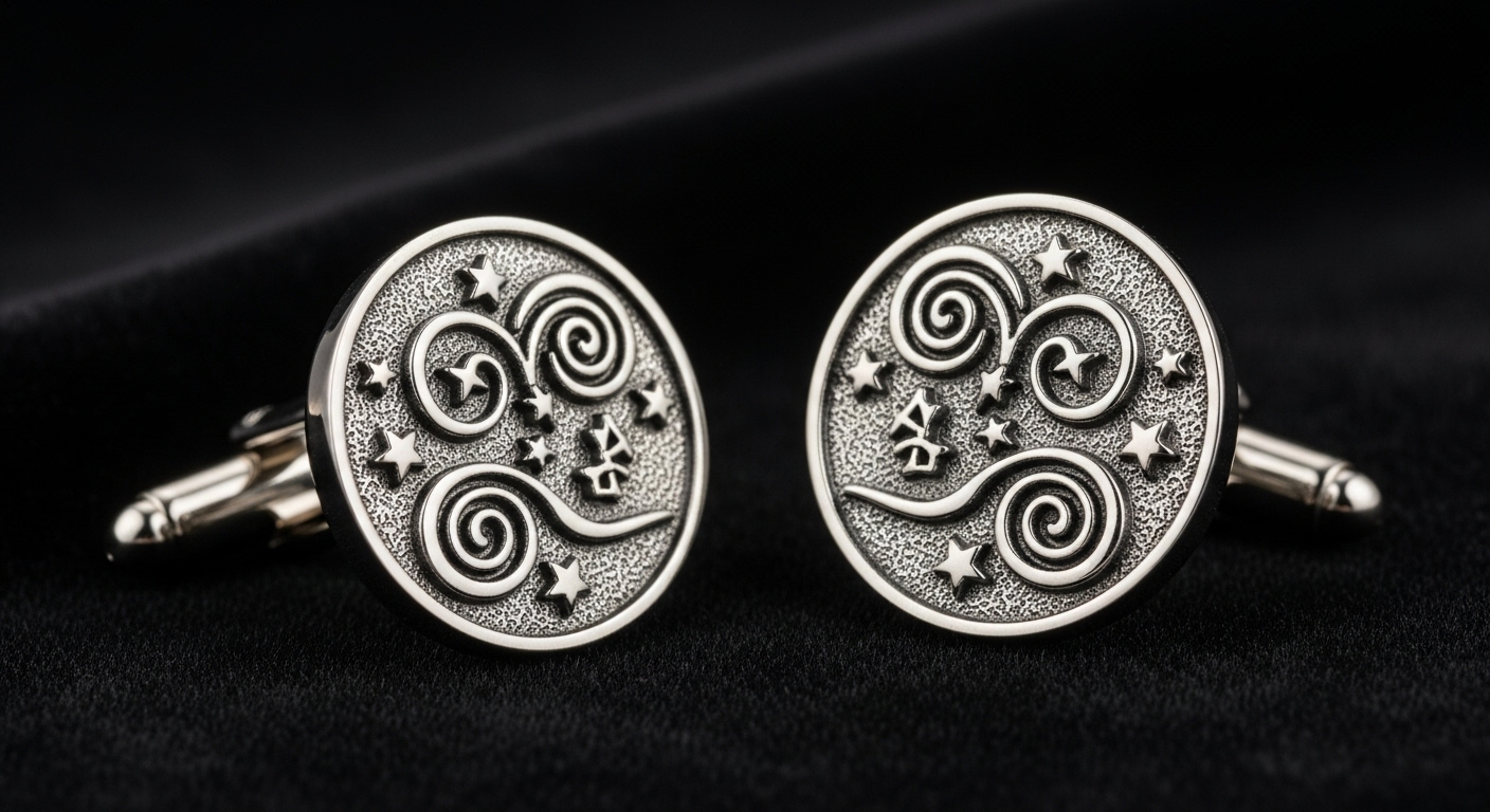 Wizard's Formal Cufflinks - Elegant magical formal wear